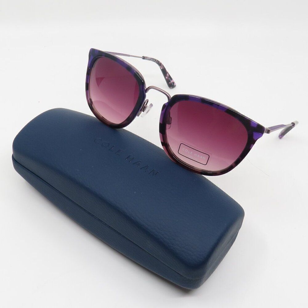 Cole Haan New CH6500 518 Plum Tortoise/Burgundy Gradient Sunglasses